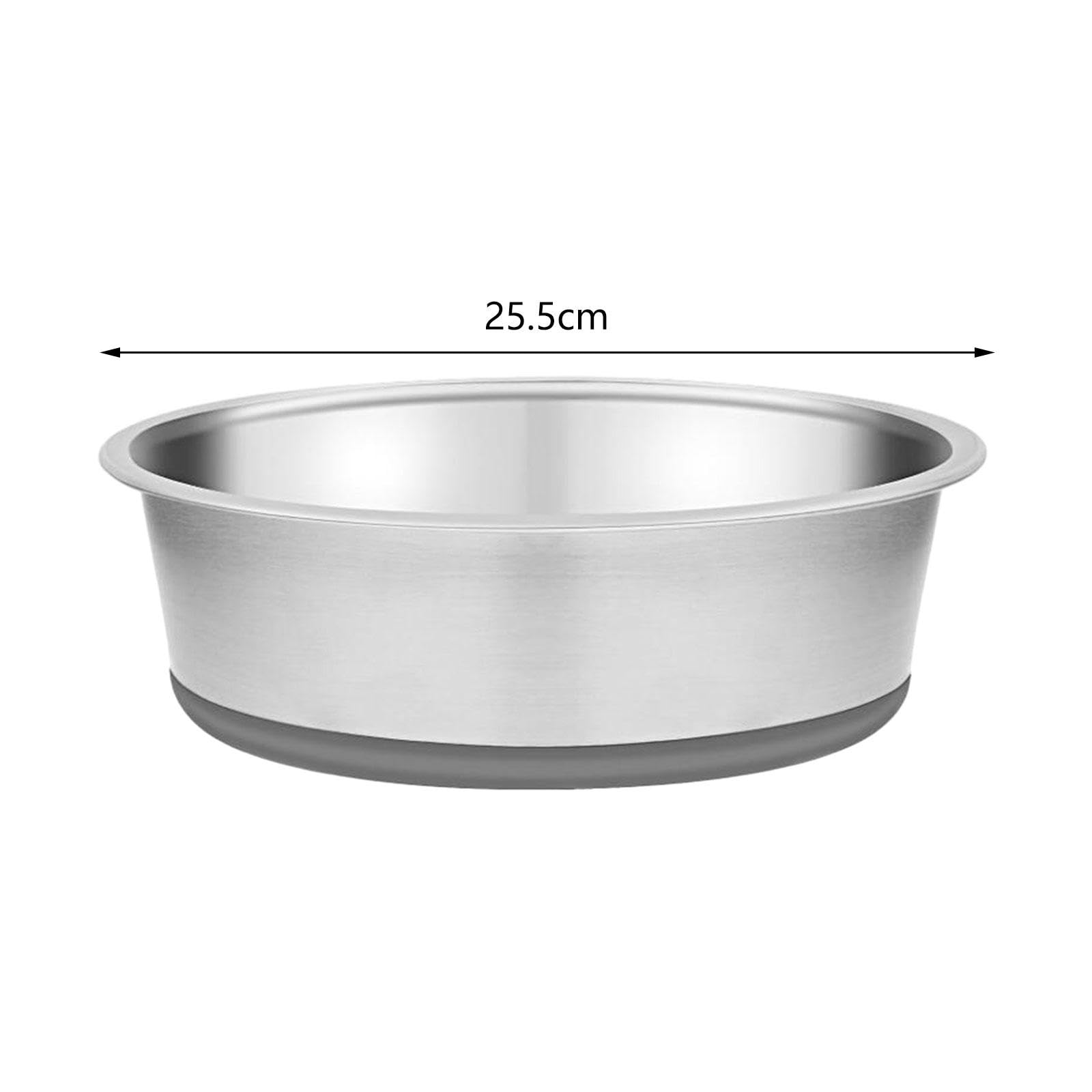 Comedero para Perros de Acero Inoxidable, Base de Silicona Antiahogo Y Antitragantamiento, Ideal para El Hogar Y Tiendas de Mascotas, 26cm