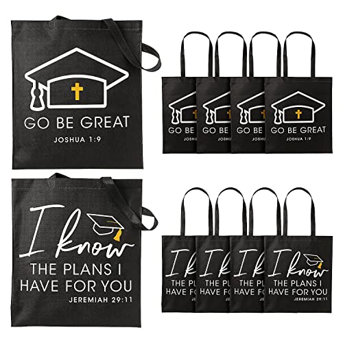 Bolsas tote negras religiosas para graduación de Fun Express, 12 piezas miniatura 1