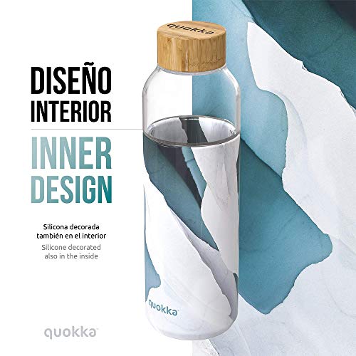 Quokka Iceberg Bouteille Ronde en Verre avec étui en Silicone Noir 660 ML - Image 6