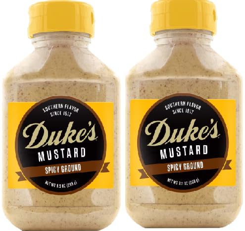 Generic (Pack of 2) Spicy Brown Mustard, 9.5 oz Bottles.