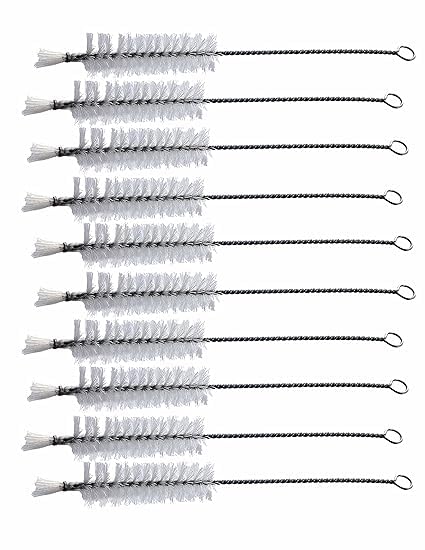 Test Tube Brush for Semi Micro Test Tube Pack of 10 (Small Test Tube of 6-10 mm diam., Head 10 x 70 mm, Overall Length 175 mm) | White Nylon (B0CJFRWD9T) Amazon Price History, Amazon Price Tracker
