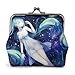 Produktbild Schöne Blaue Haare Anime Mädchen Rock Wasser Leder Geldbörse Print Lock Kleine Geldbörse Clutch für Damen Mädchen ModeHochwertige Mikrofaser Leder Geldbörse