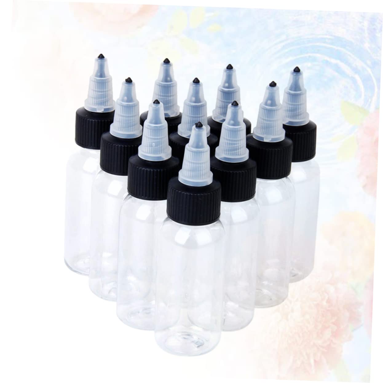 3 Sätze Farbmaterialverpackungsflasche Klare Pigmentflaschen Leere Pigmentbehälter Leere Tintenflasche Tätowiermittelflasche Tattoo-zubehör Pigmentflasche 10 Stück * 3