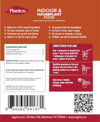 Fertilizante granulado natural para plantas de interior ½ lb miniatura 5