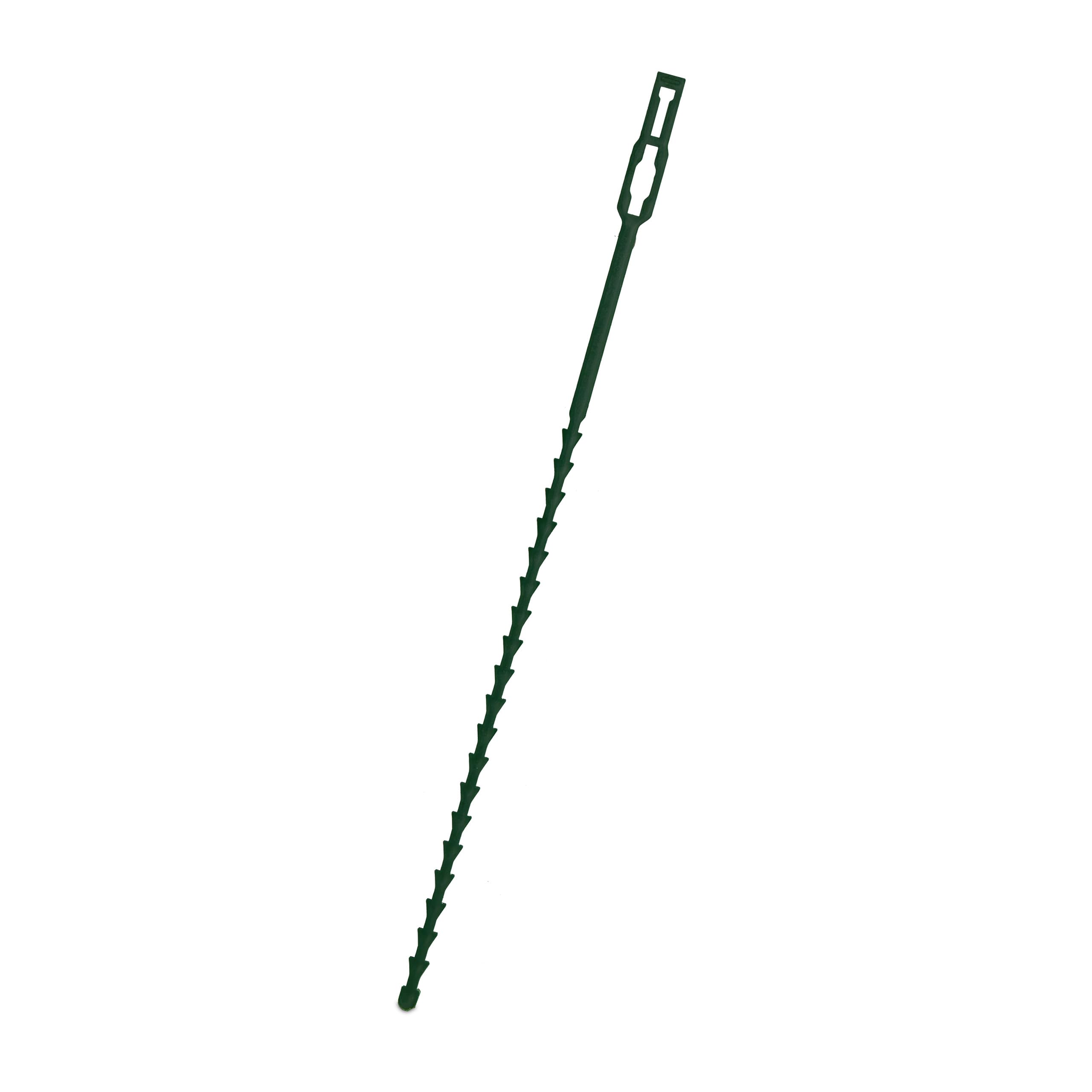 Relaxdays Pack 200 Bridas Plástico, 23 cm, Sujetadores para Atar Plantas, Ajustables, Reutilizables, para Tutores, Verde