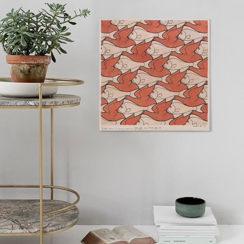 Poster Oiseau Poisson Escher pour une décoration murale de salon moderne - 4