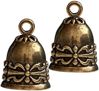 EXCEART 2 Pcs Small Bells Vintage Brass Hanging Bells Crafts Ornaments Pendants Accessories for Keychain Christmas
