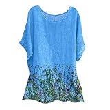 T-Shirt Femme Sexy V-Neck Confort Respirant Loose Hauts Impression De Fleurs Dentelle Ajourée Plage D'Été Vacances Pas Cher Fashion Tendance Grande Taille