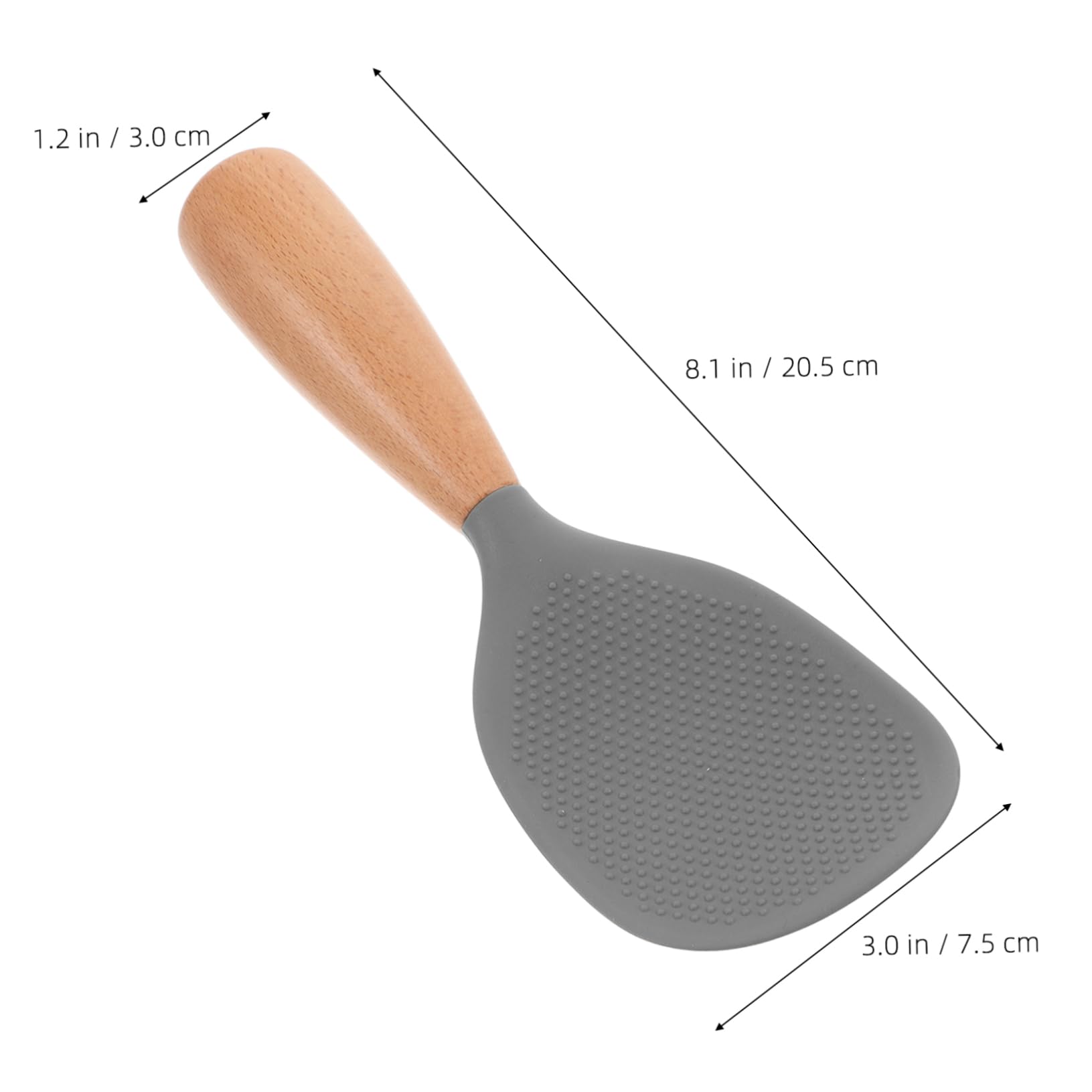 LALADEFIEE Rice Spatula Silicone Kitchen Spoon with Handle Non Stick Rice Paddle for Easy Serving Space Saving Upright Design and Mashed Potatoes