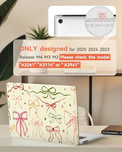 Image of iCasso for MacBook Air 15 inch Case 2026 2025-2023 Release M5 A3448 M4 A3241 M3 A3114 M2 A2941, Slim Anti-Scratch Protective Hard Shell Case+Keyboard Cover for Mac Air 15.3, Colorful Ribbon