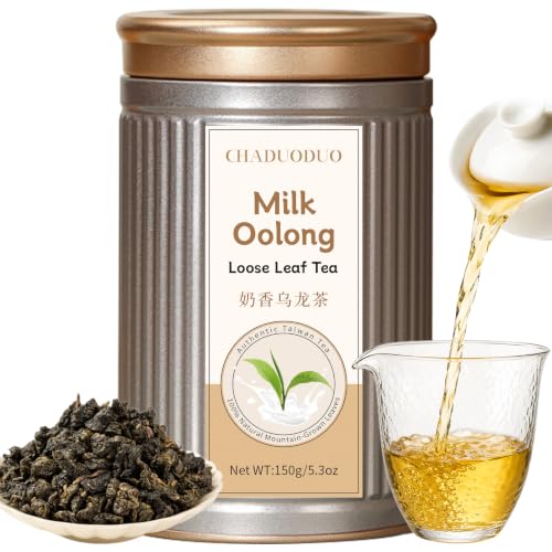 CHADUO Milk Oolong Tea Taiwan Oolong Tea Loose Leaf Premium Taiwan Jin Xuan Tea 5.3oz Tainwan High Mountain Oolong Tea Chinese Tea 奶香乌龙 台湾高山茶 中国茶