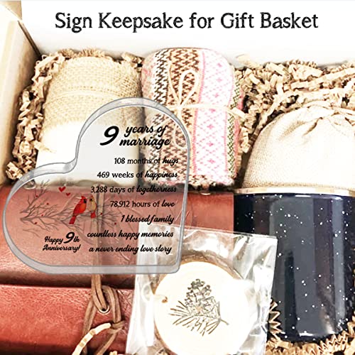 9Th Anniversary Keepsake Gifts For 9Th Wedding Anniversary, 9 Years Of Marriage Gifts, Anniversary Heart Keepsake For Parents Couple Friends #TOP6