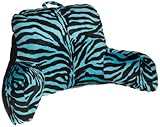 Brentwood Originals Zebra Fur Bedrest, Aqua