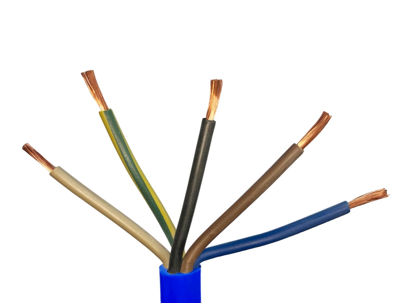 Hilark H07BQ-F - Cavo 5 x 2,5 mm2, colore: Blu (60 metri, Blu)