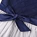 BUNNY LULU Knee-Length Girls Dress Sloping Bridesmaid Wedding Princess Children's Bow Birthday Ball Party Show Evening Lavender (5-6Years, Navy)