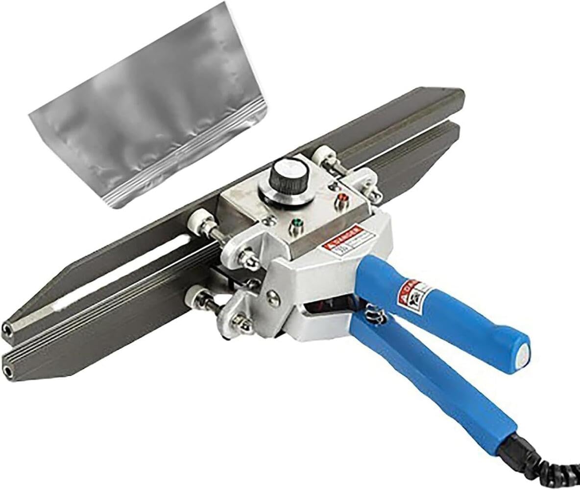 Sigillatrice termica portatile a crimpare, larghezza della guarnizione della crimpatrice per sacchetti, regolabile da 0 a 300 ℃, controllo della temperatura, per sacchetti di carta Mylar, Foil
