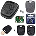 Produktbild Auto Schlüssel Funk Fernbedienung 1x Gehäuse + 2X Mikrotaster + 1x CR2016 Batterie kompatibel für Citroen C1 C2 C3 Peugeot 107 Toyota Aygo