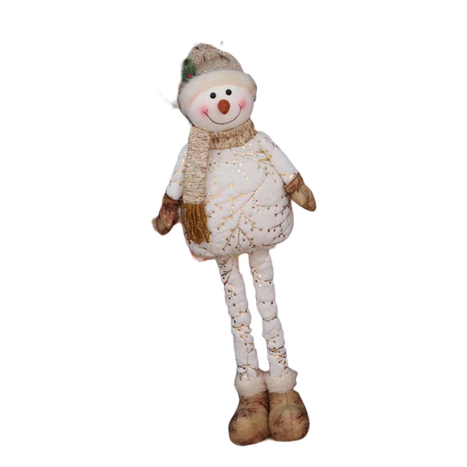 Figurine de Bonhomme de Neige Noël Extensible pour cheminée Bureau, Figurine Noël Extensible, Bonhomme Neige, décoration d'intérieur