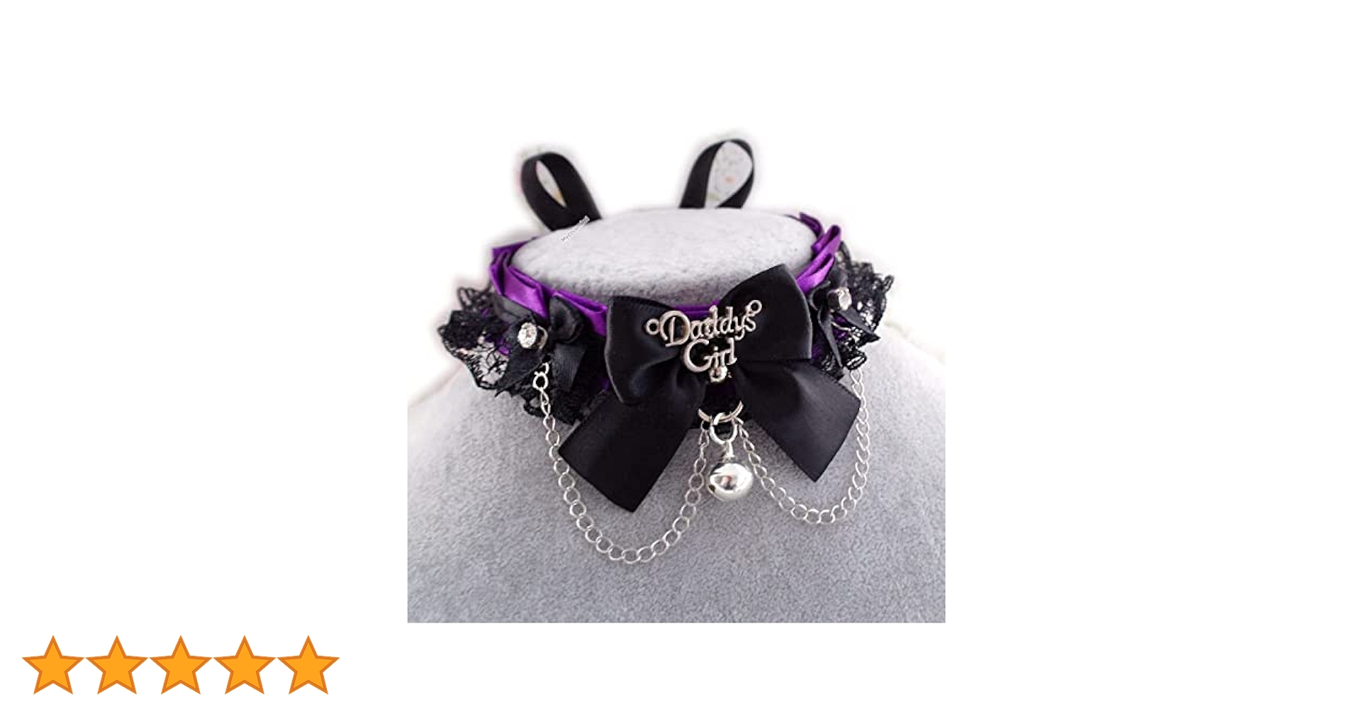 Amazon.com: Daddys girl tag purple choker necklace, kitten