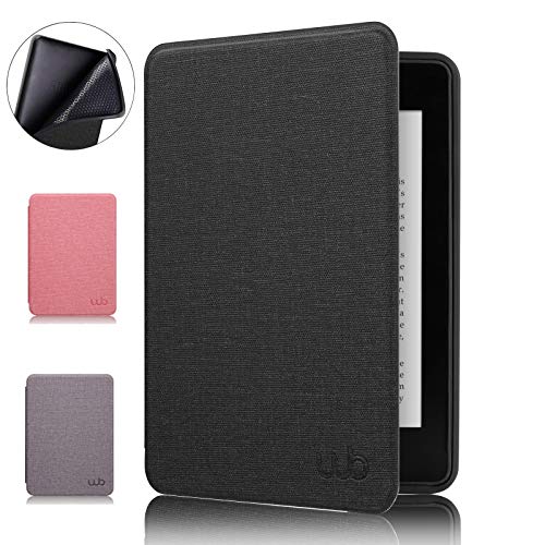 Capa, WB, Ultra Leve Auto Hibernação, Sensor Magnético, Silicone Flexível, Estilo Tecido, Preta, Nov