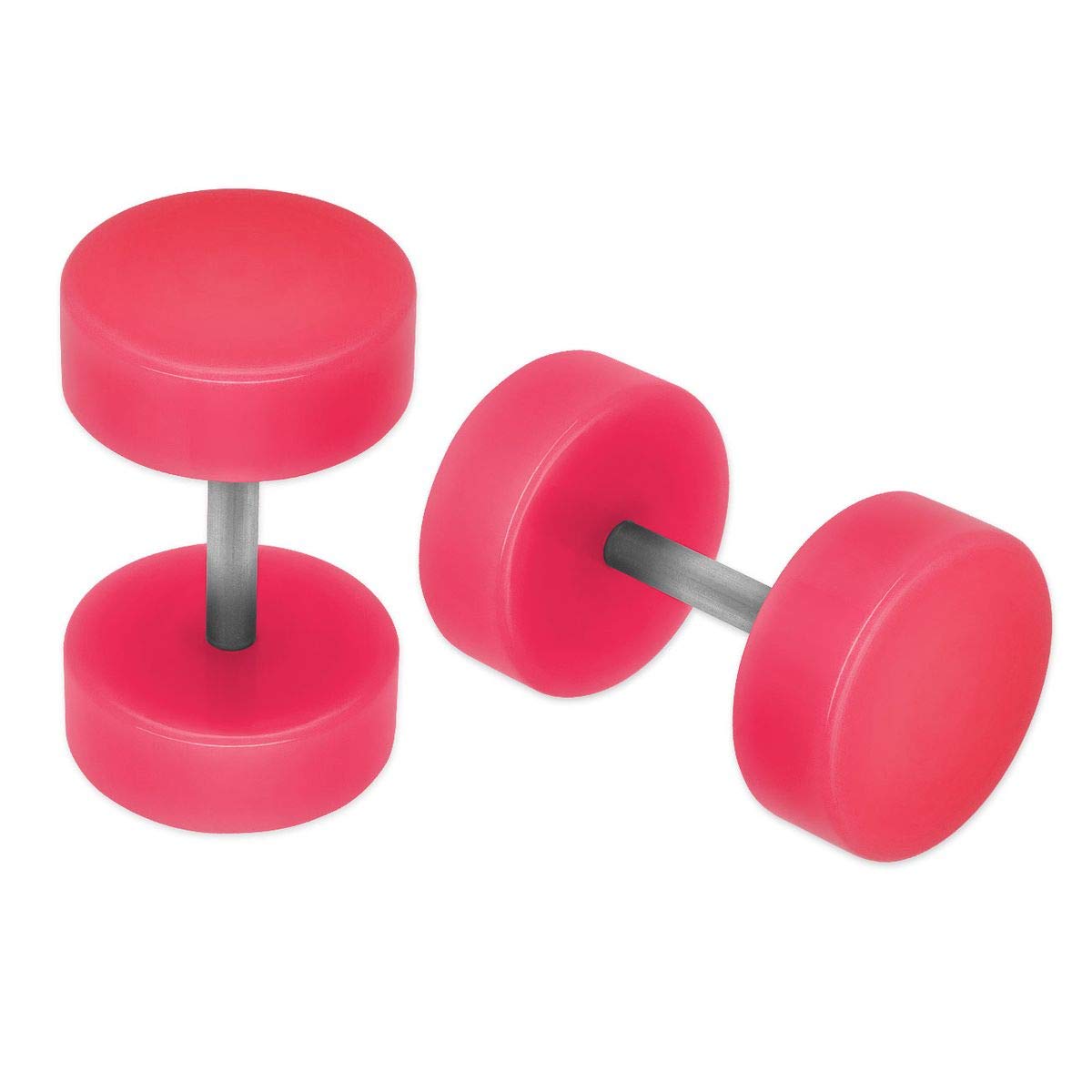 SoulCats 1 par Fakeplugs Fakeplug Fake Plug Pendientes Studs, Tamaño: 8 mm; de Color Rosa
