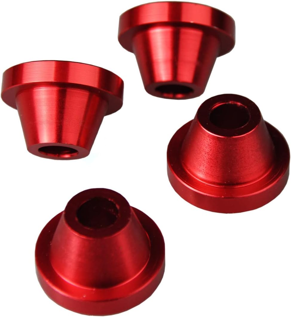 SCAR Handle Bar Rubber Killer Cushion Damper Solid Cones Bushing Compatible with SUZUKI RM RMZ RM-Z 125 250 450 DRZ 400 02-24 - Red