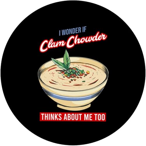 Miniatura 3 de Seafood Soup Clam New England Clam Chowder PopSockets Swappable PopGrip