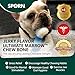 Sporn Ultimate Marrow Dog Chew Bones for Aggressive Chewers, Jerky Flavor Nylon Dog Bones, Non-Toxic Dog Chew Bone, Gluten-Free, Medium/Large