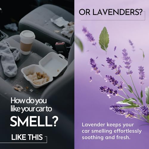 Image of Aromahpure Lavender Car Perfume Spray | 100ml | with Hanging Card | Long Lasting 800+ Sprays Car Fresheners | Travel Friendly Car Air Freshener | CFC Free &Fast Acting Formula