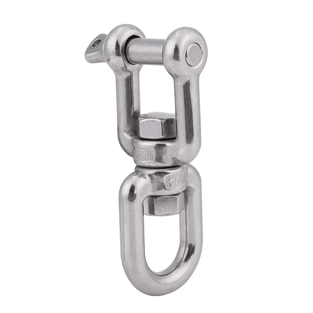 KIMISS Schwerlast 304 Edelstahl Swivel Ring Snap Rollen Schäkel Gerät(12mm)