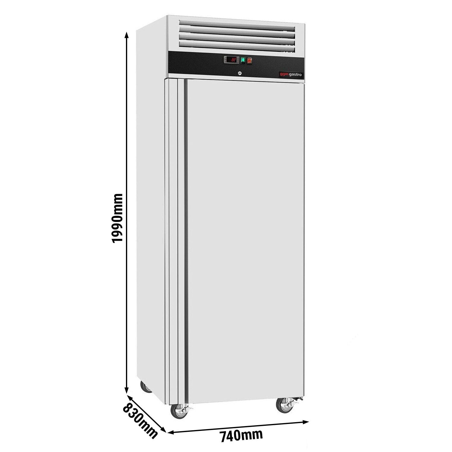 GGM Gastro Congelador ECO - GN 2/1-700 Litros - 1 Puerta - Puerta Interior de Acero Inoxidable - Grado Comercial - Eficiente en Energía - Alta Capacidad - Para Restaurantes - TKSJ650ND