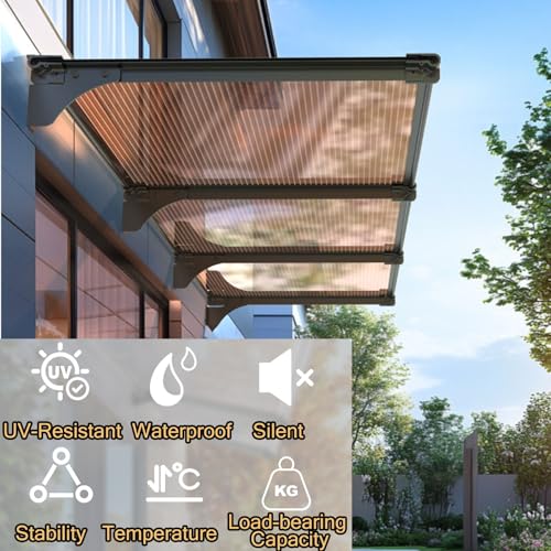 Auvent de porte anti-UV et résistant aux intempéries de terrasse - 5