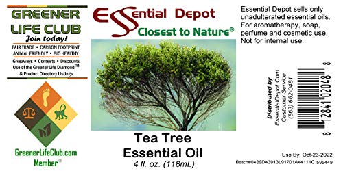 Aceite esencial de árbol de té Essential Depot 4 oz miniatura 4