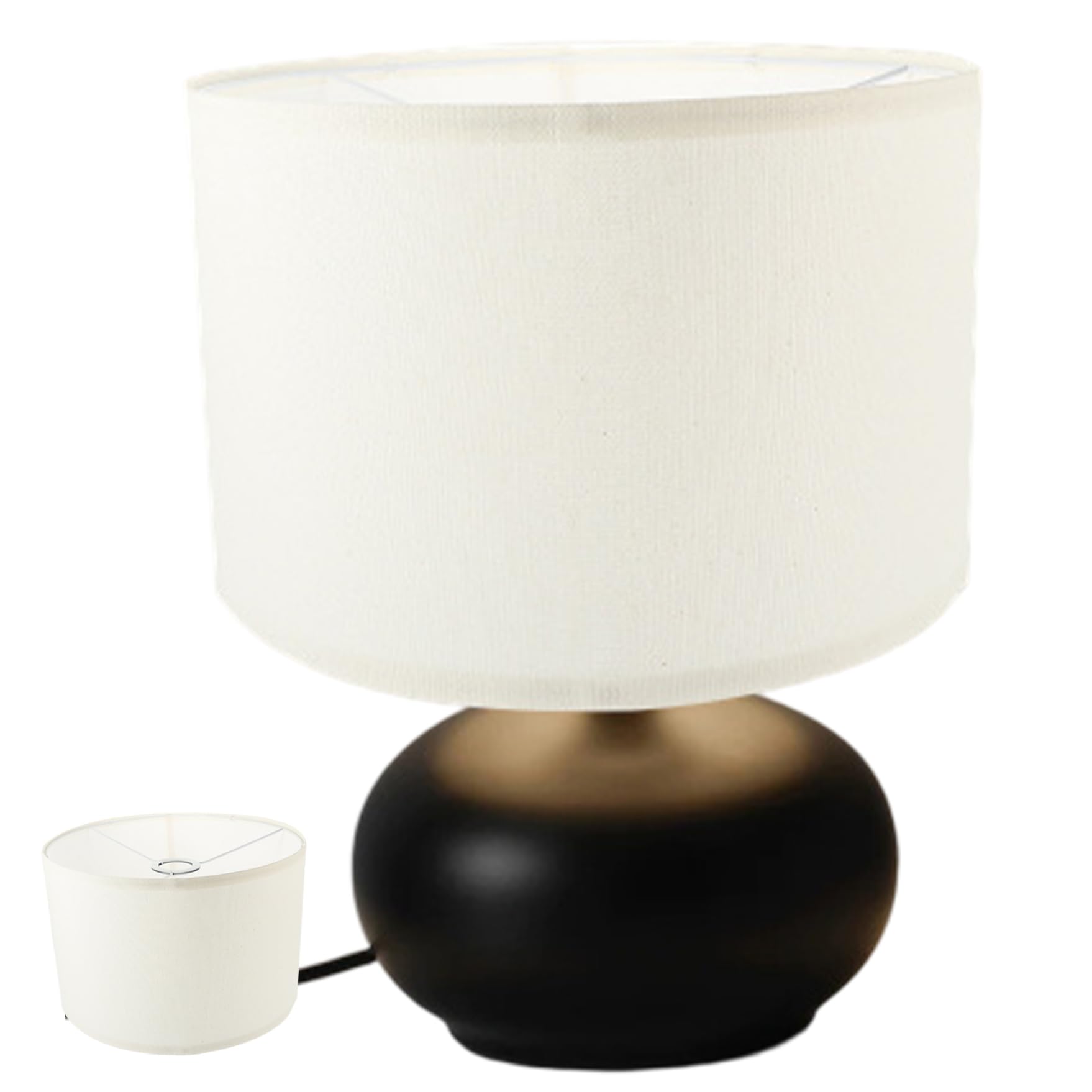 Cieirye Floor Lamp Shades Table Fine Linen Lampshade Covers Removable Washable Drum Lampshades for Bedside Lamp Table Floor 7.86x7.86x7.07 Inch Beige