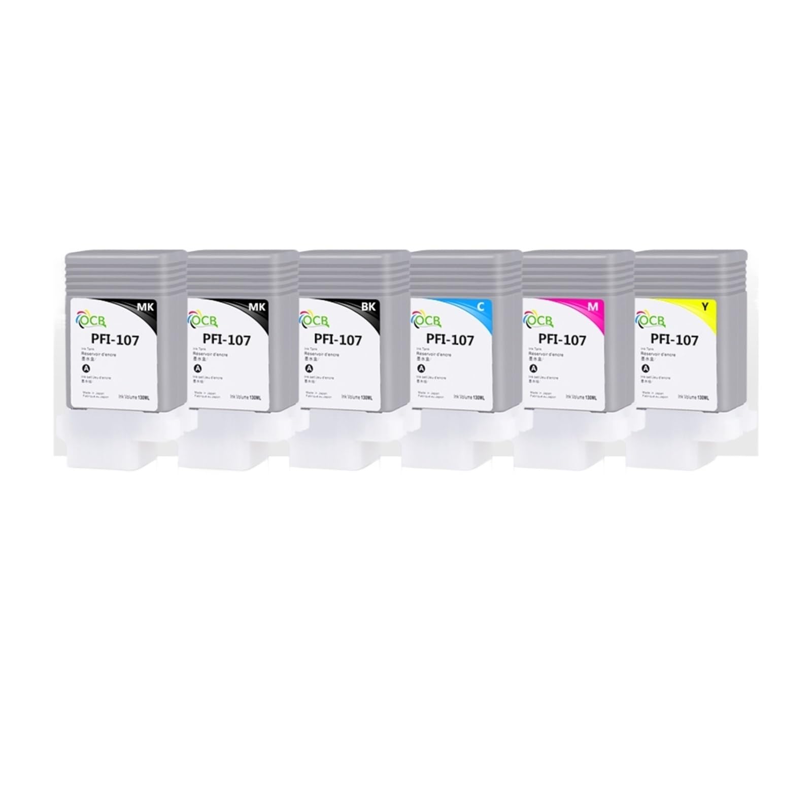 1PC PFI-107 wkład atramentowy 130ml tusz barwnikowy zamiennik do drukarek imagePROGRAF iPF670 iPF680 iPF685 iPF770 iPF780 iPF785(5colors-BK C M Y MK)