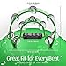 Flexzion Tambourine Metal Half Moon Musical Instruments Double Row Metal Jingles Hand Held Instruments Percussion with Ergonomic Handle Grip, Tambourines for Adults, 2 Packs - Green
