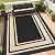 RURALITY Outdoor Rugs 6x9 Waterproof for Patios Clearance,Plastic Straw Mats for Backyard,Porch,Deck,Balcony,Reversible,Black and Beige