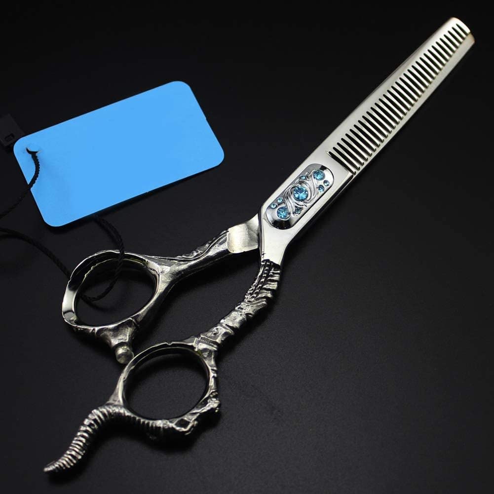 Forbici da Parrucchiere con Custodia, Forbici per sfoltire, Set da Taglio Flatcut da 6 Pollici per Barbiere e Parrucchiere.