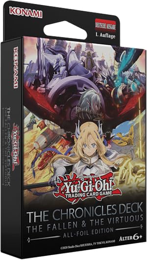 LMS Trading Yugioh - The Chronicles – Deck The Fallen & The Virtuous (Vollwertiges Holo Deck) | Sofort spielbereit! |Premium-Edition | Taktisches TCG Duel Deck | Sammelkartenspiel Grußkarte
