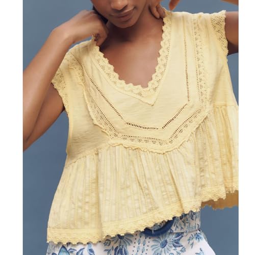 Women Y2K Loose Ruffle Pleated Tank Crop Top Linen V Neck Babydoll Summer Shirt Going Out Cute Cropped Vest2