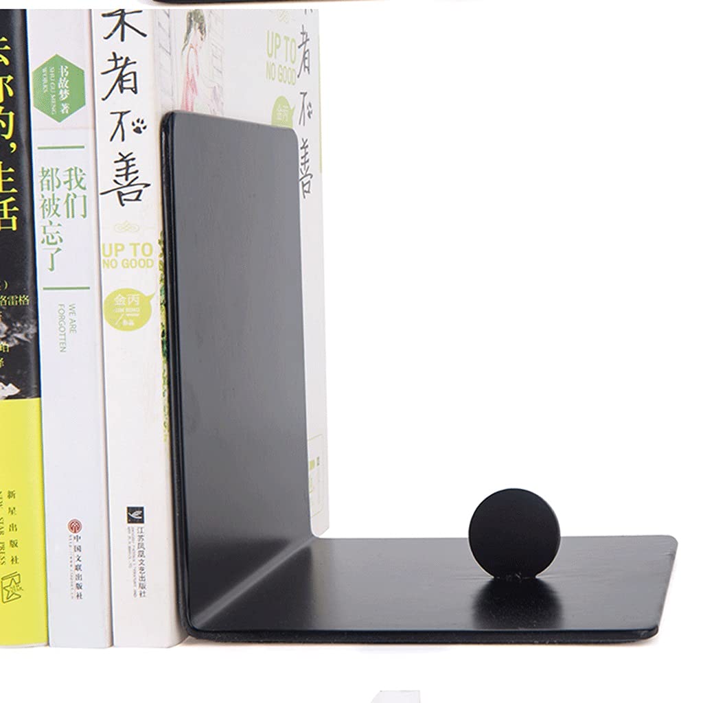 Desktop-Buchstütze Persönlichkeit Buchende Einfache Buchstützen Literatur Kunst Buchend Creative Praktische Trend Student Desktop Storage Home Office Supplies perfekte Wohnkultur (Color : Black)