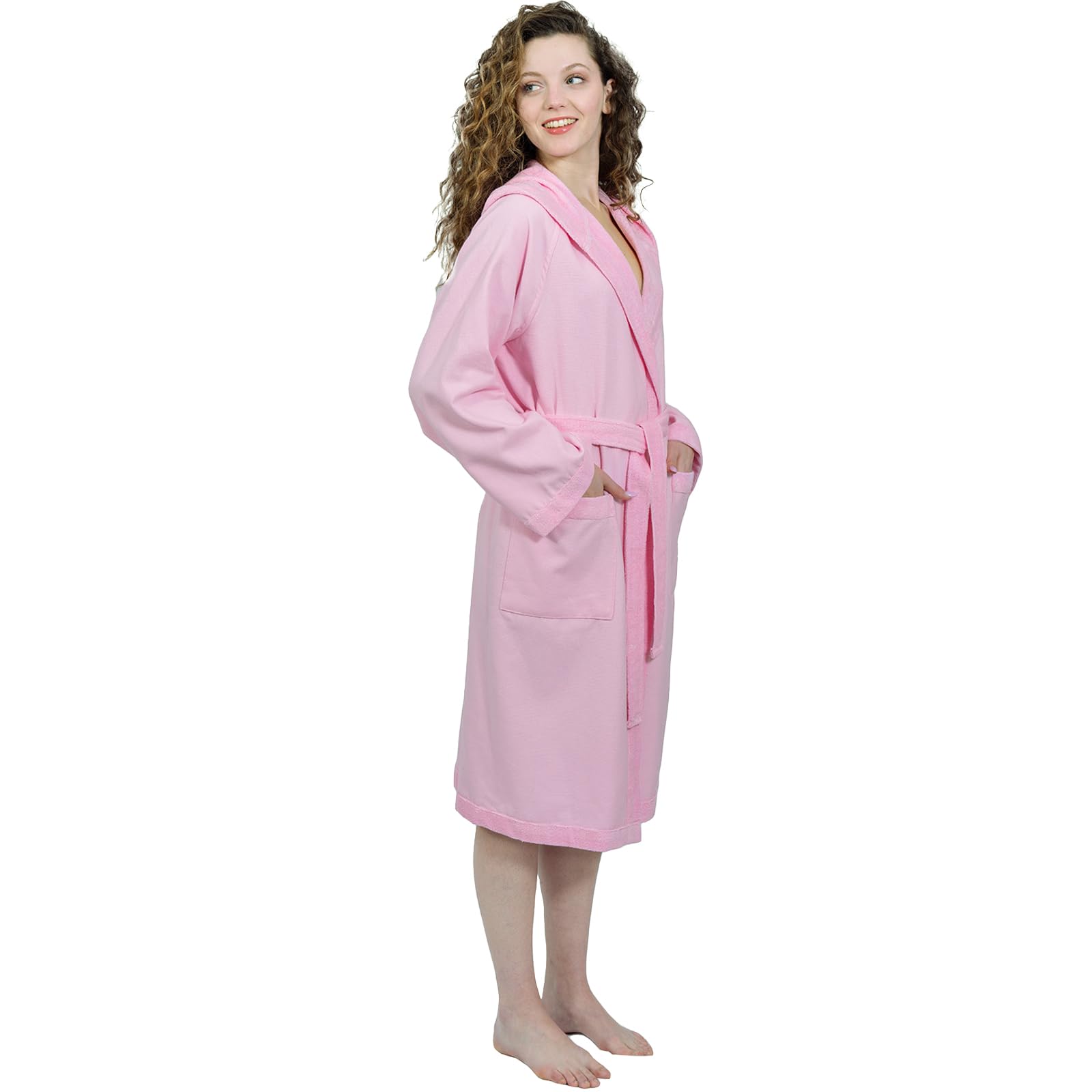 runico Accappatoio Donna Cappuccio - Design e Fabbricazione Italiana, 100% Cotone, Ultra Sottile, Super Assorbente, Anti-Pilling, con 2 Asciugamani Inclusi……