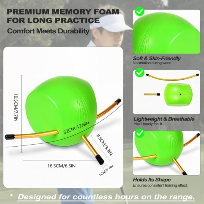 Golf Swing Trainers Aid in Improving Hand Positioning, Smart Ball Golf Training Aid for Posture Correction Practice. Golf Swing Trainers Are Suitable for Golfers at All Levels, From Beginners To Pros thumbnail