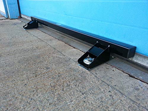 The Original Garage Door Defender Locking Bar System with Padlocks & Bolts. Black