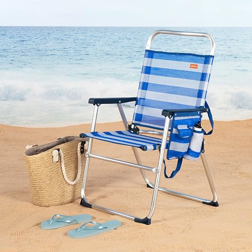 Chaise de plage pliante respirante et stable supportant 100 kg - 3