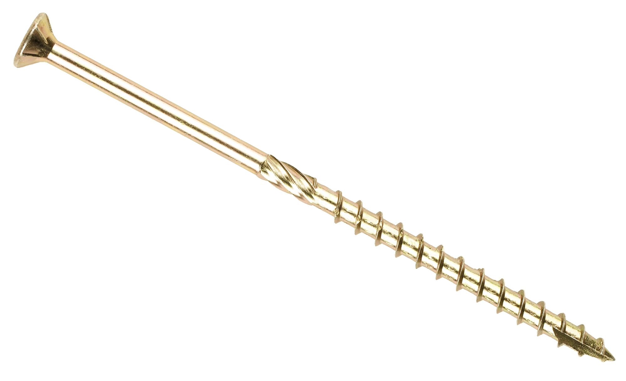 8mm x 100mm (80mm) (Pack of 20) Yellow 'M' Hardened Countersunk Torx Wood Timber Construction Screw Sleepr Screws with Flat Head High Performacne Carpenter Screws X10-X12BC
