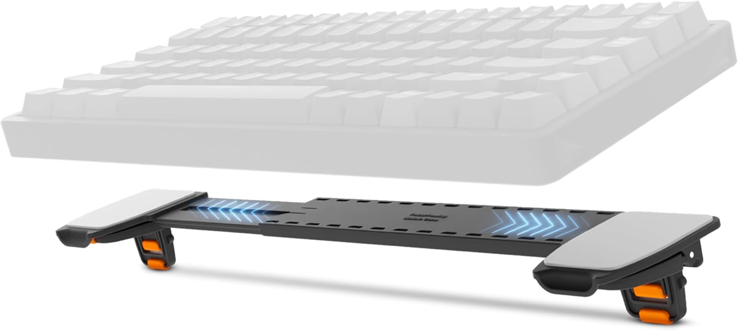 ESC Flip PRO Adjustable Keyboard Stand (3rd Gen) – Extendable Width for 100% Stability on Full-Size & Compact Keyboards – Reusable Micro-Suction Grip (Washable & No Glue) – Portable Folding Legs for Laptop & PC