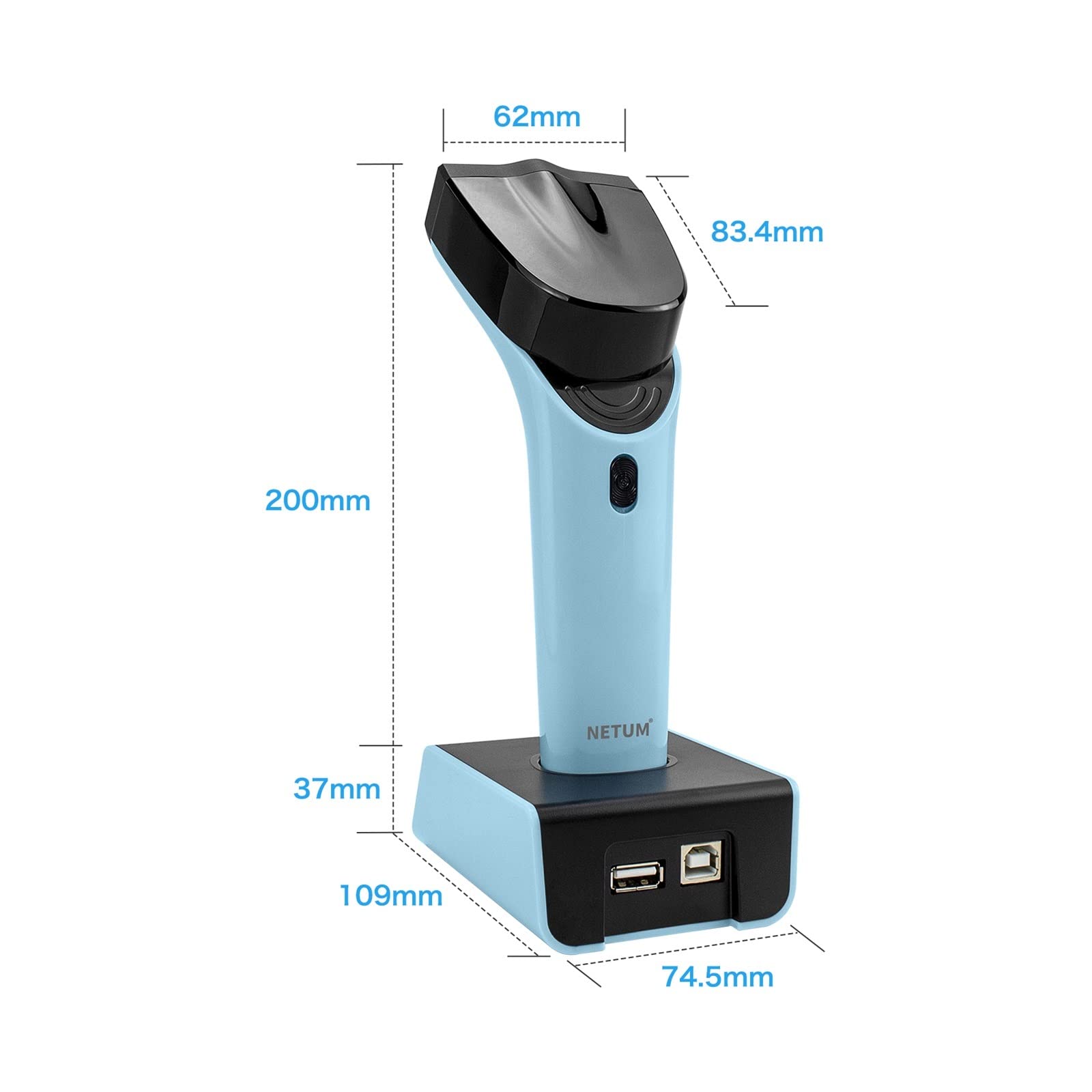Escáner de código Barras 2D automático inalámbrico QR Escaneo preciso los códigos PDF417 for la Tienda Pajita Sistema para Puntos de Venta en supermercados(DS7100-2D-wired)