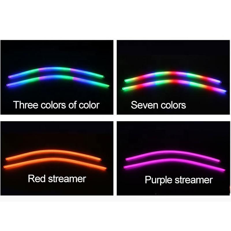 Image of CLOUDSALE 12V Colorful Daytime Running Light 60cm Remote APP Control Flexible Car Decorative DRL Turn Signal Light