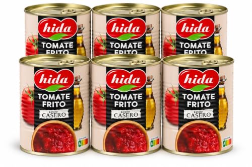 Hida Tomate Frito Estilo Casero 400 g Pack 6 Unidades | Estilo casero; con aceite de oliva; listo para servir; pack de 6 unidades